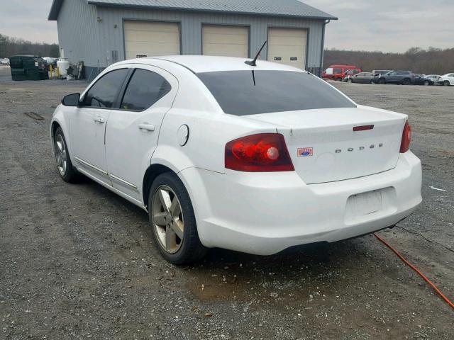 1B3BD4FB9BN556103 - 2011 DODGE AVENGER EX WHITE photo 3