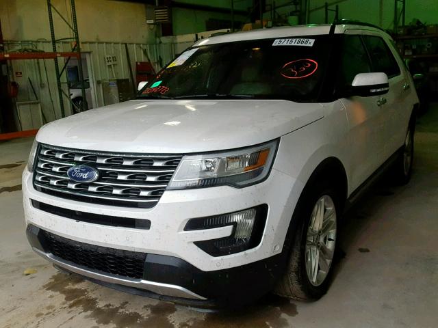 1FM5K7F80GGA74554 - 2016 FORD EXPLORER L WHITE photo 2