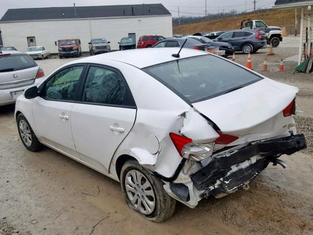 KNAFU4A24C5494356 - 2012 KIA FORTE EX WHITE photo 3