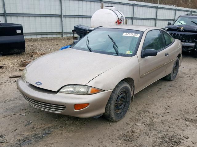 1G1JC1244X7235030 - 1999 CHEVROLET CAVALIER B GOLD photo 2