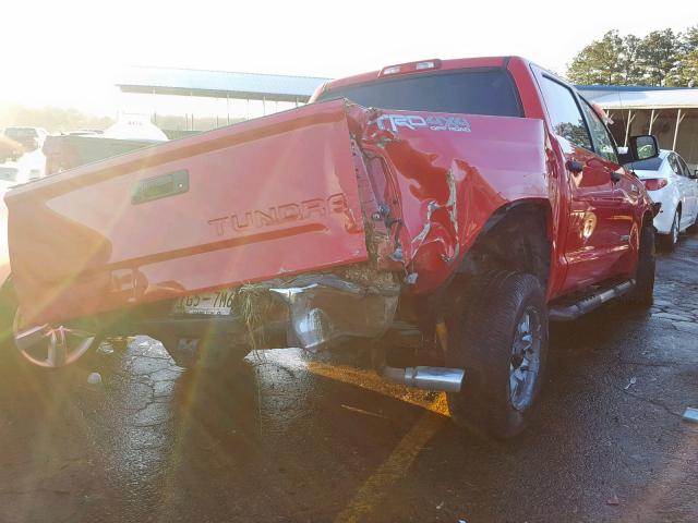 5TFDW5F17FX457658 - 2015 TOYOTA TUNDRA CRE RED photo 4