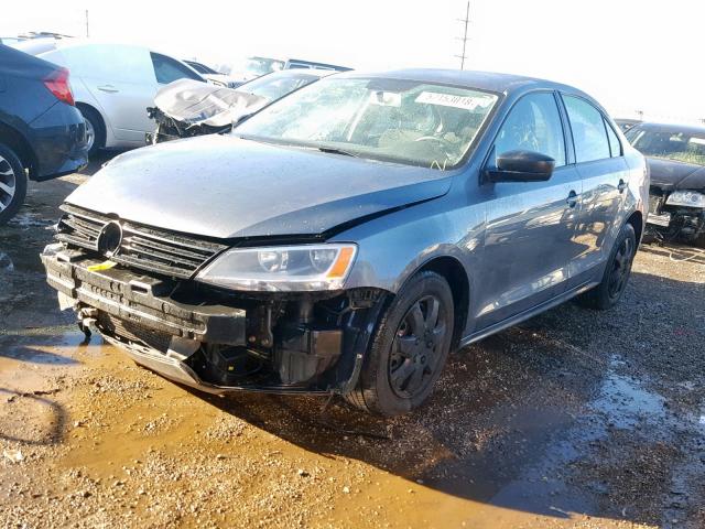 3VW2K7AJ0DM361764 - 2013 VOLKSWAGEN JETTA BASE Մոխրագույն լուսանկար 2