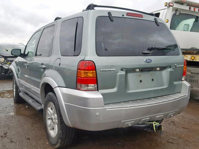 1FMCU95H16KD03902 - 2006 FORD ESCAPE HEV SILVER photo 3