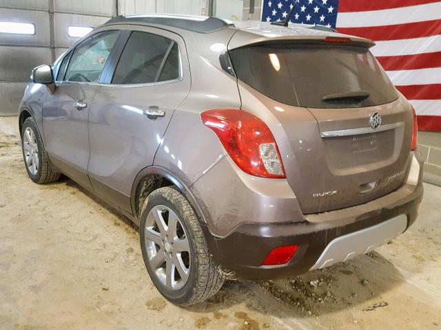 KL4CJCSB6EB653352 - 2014 BUICK ENCORE BROWN photo 3