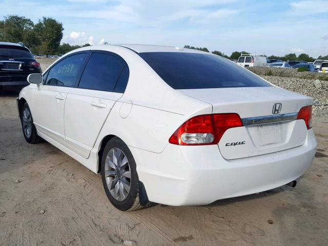 2HGFA1F91AH521780 - 2010 HONDA CIVIC EXL WHITE photo 3