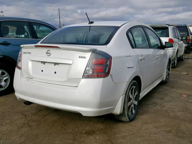 3N1AB6AP0BL706360 - 2011 NISSAN SENTRA 2.0 WHITE photo 4