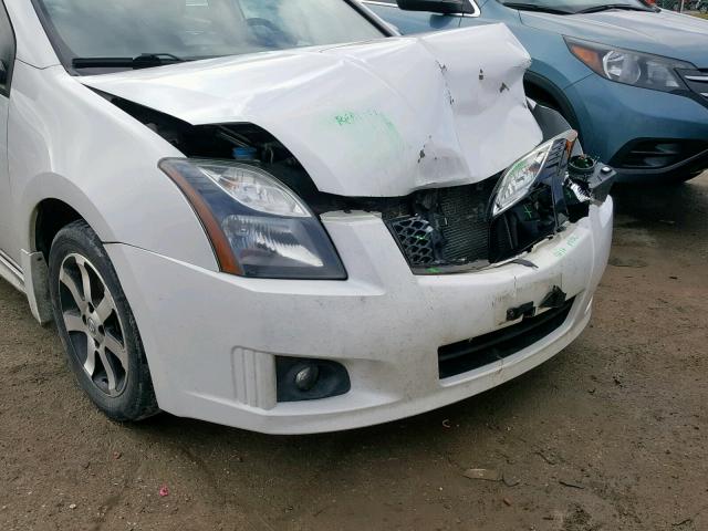 3N1AB6AP0BL706360 - 2011 NISSAN SENTRA 2.0 WHITE photo 9