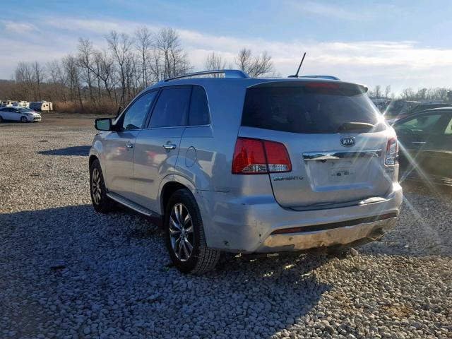 5XYKWDA28DG318379 - 2013 KIA SORENTO SX SILVER photo 3