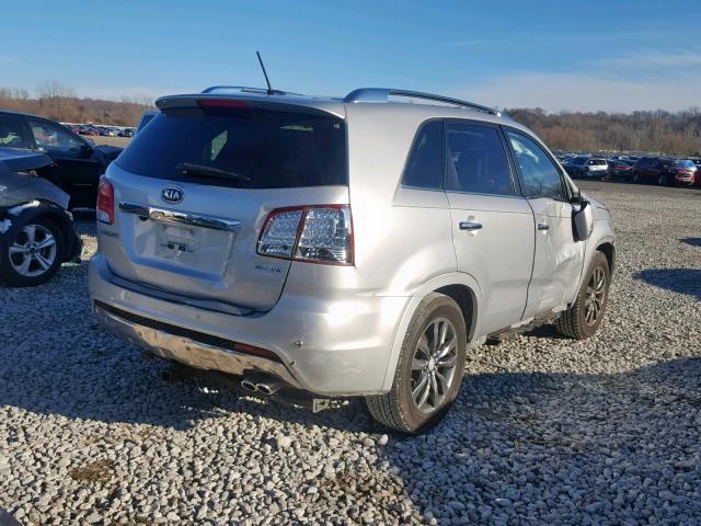 5XYKWDA28DG318379 - 2013 KIA SORENTO SX SILVER photo 4