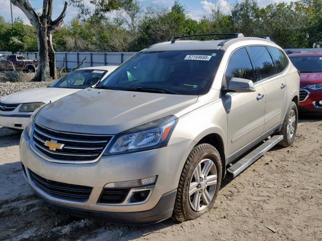 1GNKRGKD1EJ194456 - 2014 CHEVROLET TRAVERSE L SILVER photo 2