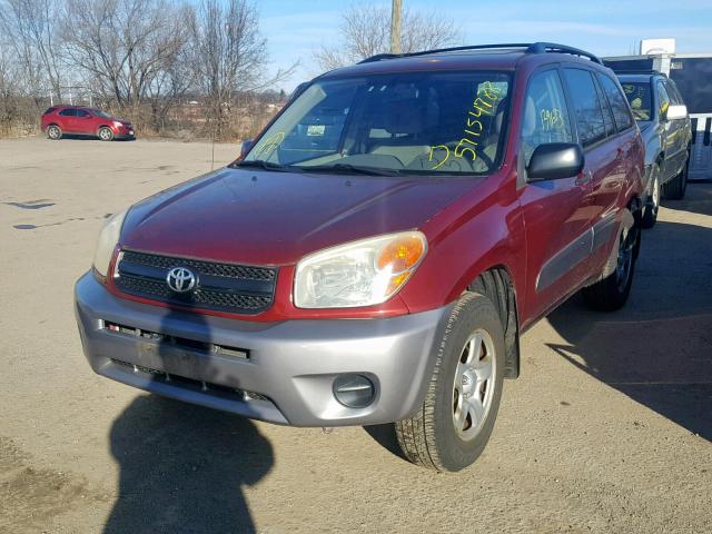 JTEHD20V550042259 - 2005 TOYOTA RAV4 BURGUNDY photo 2