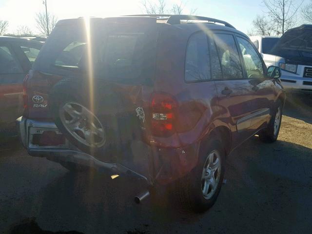 JTEHD20V550042259 - 2005 TOYOTA RAV4 BURGUNDY photo 4