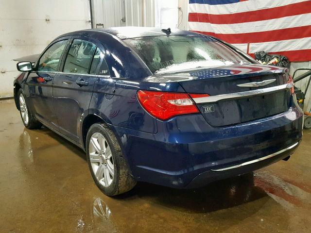 1C3CCBBB0DN764202 - 2013 CHRYSLER 200 TOURIN BLUE photo 3