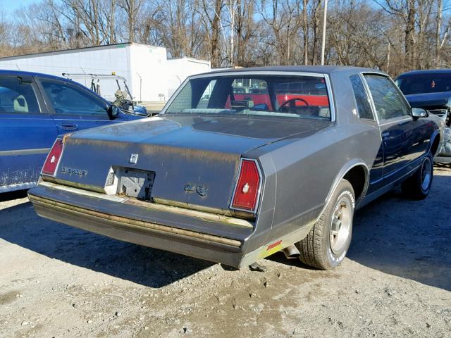 1G1GZ37H3GR191865 - 1986 CHEVROLET MONTE CARL GRAY photo 4