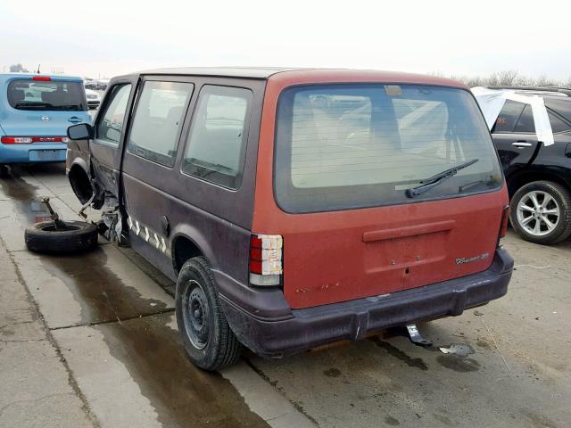 2B4GH2534RR779179 - 1994 DODGE CARAVAN PURPLE photo 3