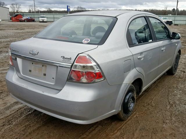 KL1TD56607B146737 - 2007 CHEVROLET AVEO BASE Gümüş foto 4