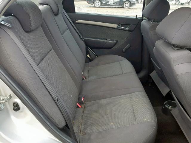 KL1TD56607B146737 - 2007 CHEVROLET AVEO BASE Gümüş foto 6