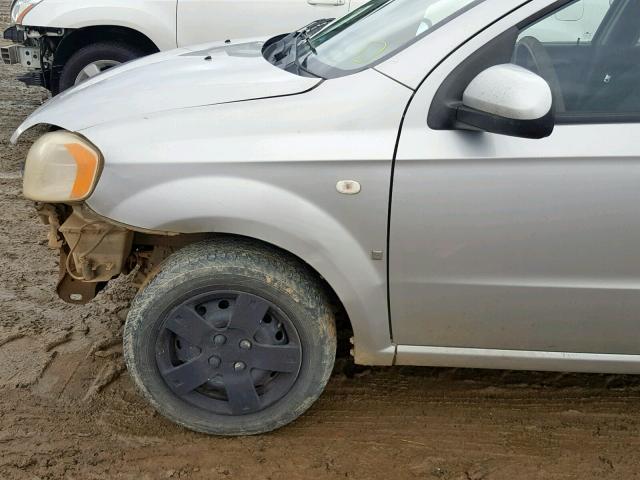 KL1TD56607B146737 - 2007 CHEVROLET AVEO BASE Gümüş foto 9