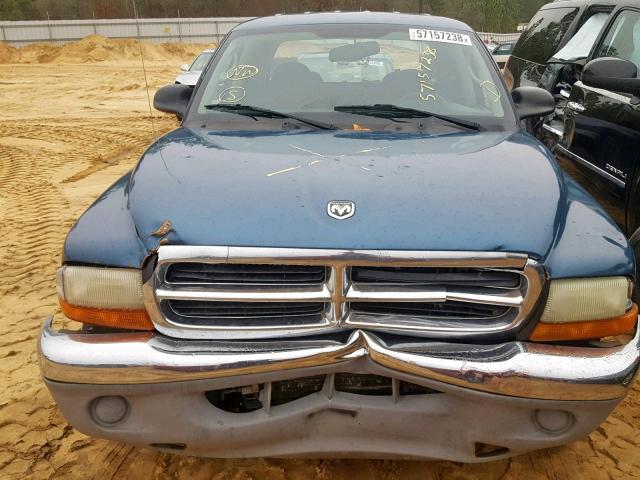 1D7HL48N74S500500 - 2004 DODGE DAKOTA QUA BLUE photo 7