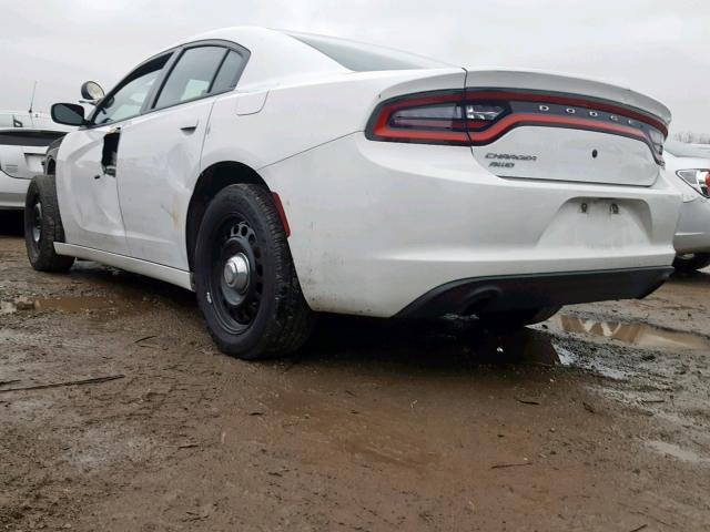 2C3CDXKT1GH206567 - 2016 DODGE CHARGER PO WHITE photo 3