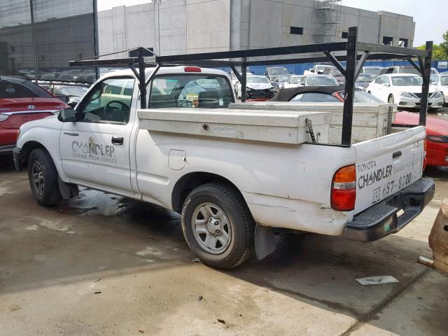 5TENL42N72Z109667 - 2002 TOYOTA TACOMA WHITE photo 3