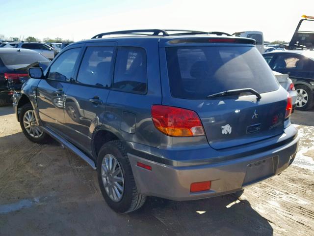 JA4LX31F34U054561 - 2004 MITSUBISHI OUTLANDER GRAY photo 3