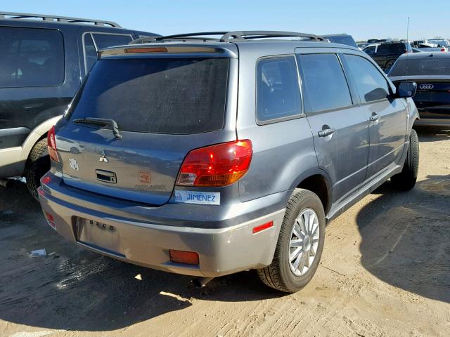 JA4LX31F34U054561 - 2004 MITSUBISHI OUTLANDER GRAY photo 4