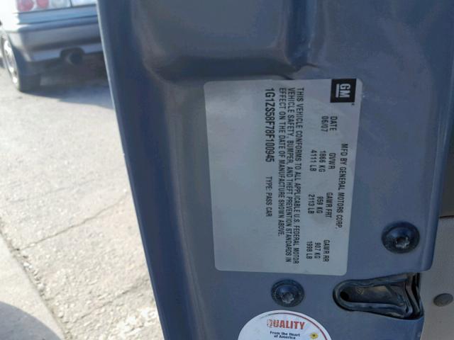 1G1ZS58F78F100945 - 2008 CHEVROLET MALIBU LS 蓝色 照片 10