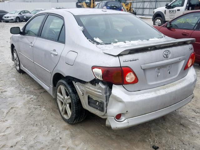 1NXBE40E69Z041683 - 2009 TOYOTA COROLLA XR 银色 照片 3