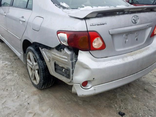 1NXBE40E69Z041683 - 2009 TOYOTA COROLLA XR 银色 照片 9