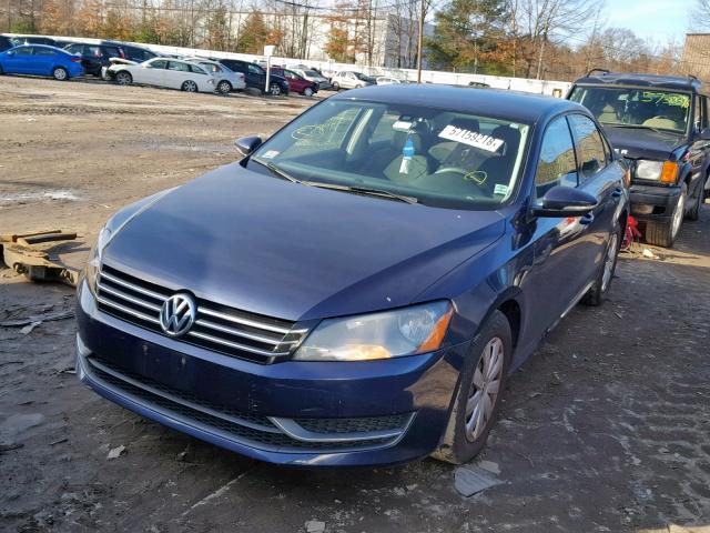 1VWAP7A3XCC037624 - 2012 VOLKSWAGEN PASSAT S BLUE photo 2