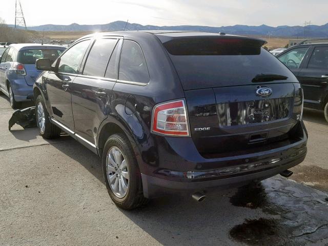 2FMDK48C58BA86672 - 2008 FORD EDGE SEL BLACK photo 3