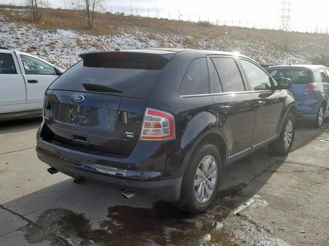 2FMDK48C58BA86672 - 2008 FORD EDGE SEL BLACK photo 4