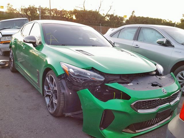 KNAE35LC1J6010547 - 2018 KIA STINGER GT GREEN photo 1