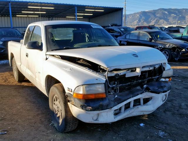 1B7GL22X8YS528221 - 2000 DODGE DAKOTA WHITE photo 1