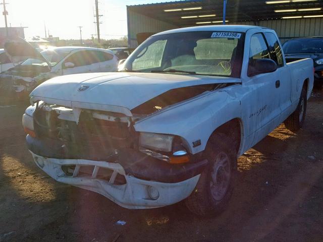 1B7GL22X8YS528221 - 2000 DODGE DAKOTA WHITE photo 2