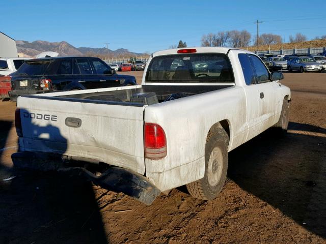 1B7GL22X8YS528221 - 2000 DODGE DAKOTA WHITE photo 4