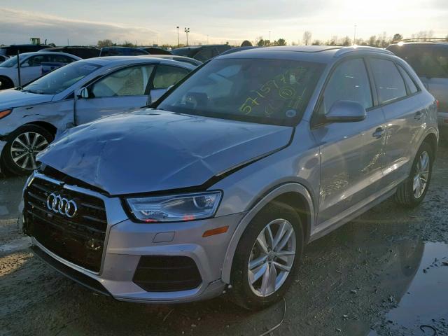 WA1BCCFS3HR014566 - 2017 AUDI Q3 PREMIUM SILVER photo 2