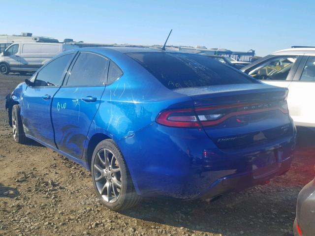 1C3CDFBH2DD343838 - 2013 DODGE DART SXT BLUE photo 3