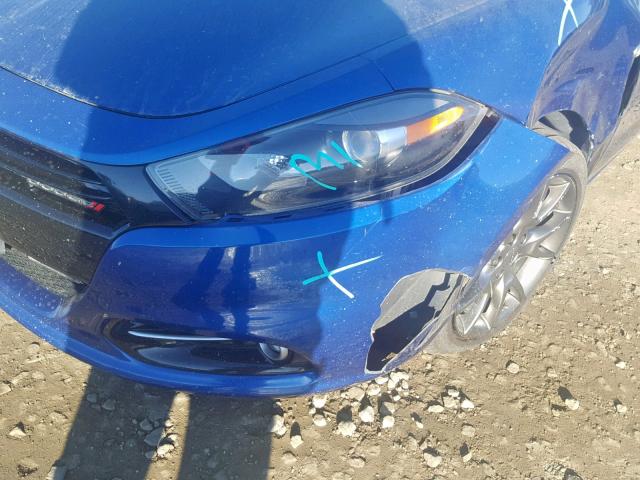 1C3CDFBH2DD343838 - 2013 DODGE DART SXT BLUE photo 9