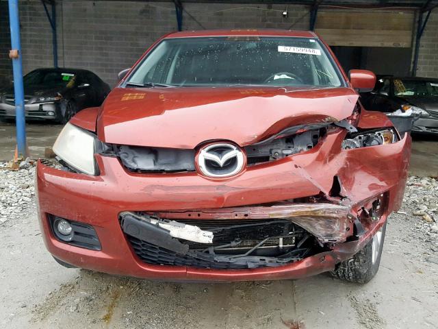 JM3ER293580169325 - 2008 MAZDA CX-7 MAROON photo 9