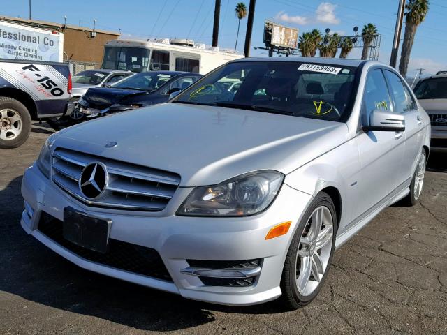 WDDGF4HB0CR222019 - 2012 MERCEDES-BENZ C 250 SILVER photo 2