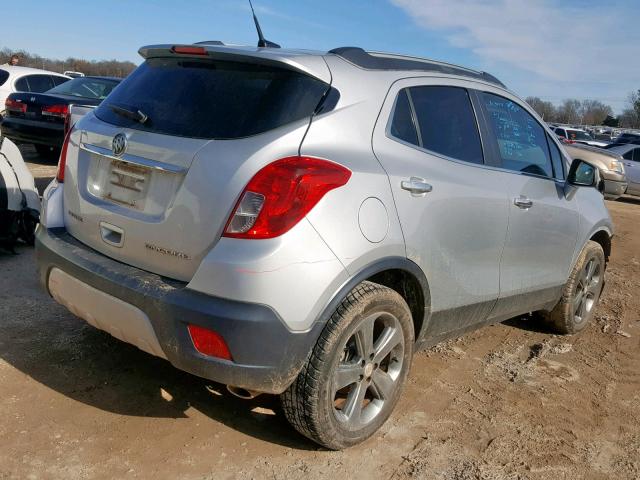 KL4CJASB9EB727366 - 2014 BUICK ENCORE SILVER photo 4