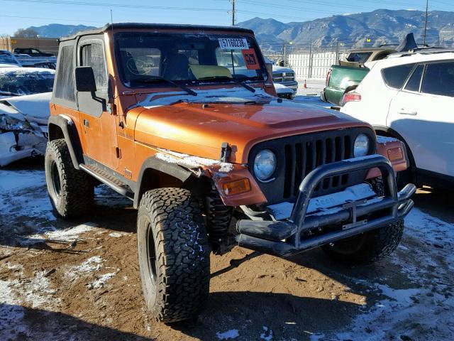 1J4FA29P62P717431 - 2002 JEEP WRANGLER / ORANGE photo 1