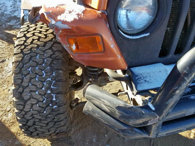 1J4FA29P62P717431 - 2002 JEEP WRANGLER / ORANGE photo 9