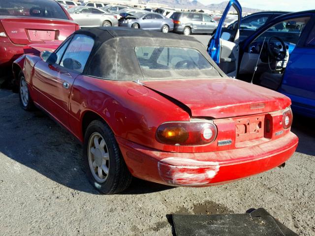 JM1NA3511M1238123 - 1991 MAZDA MX-5 MIATA RED photo 3