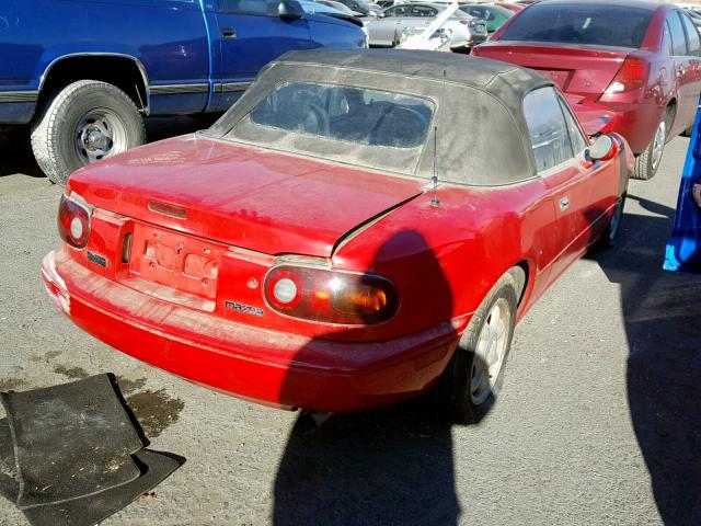 JM1NA3511M1238123 - 1991 MAZDA MX-5 MIATA RED photo 4