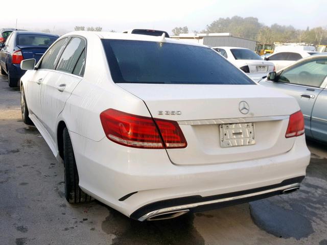 WDDHF5KB9EB050541 - 2014 MERCEDES-BENZ E 350 WHITE photo 3