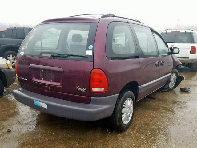 2C4GJ45G6YR760735 - 2000 CHRYSLER VOYAGER SE BURGUNDY photo 4