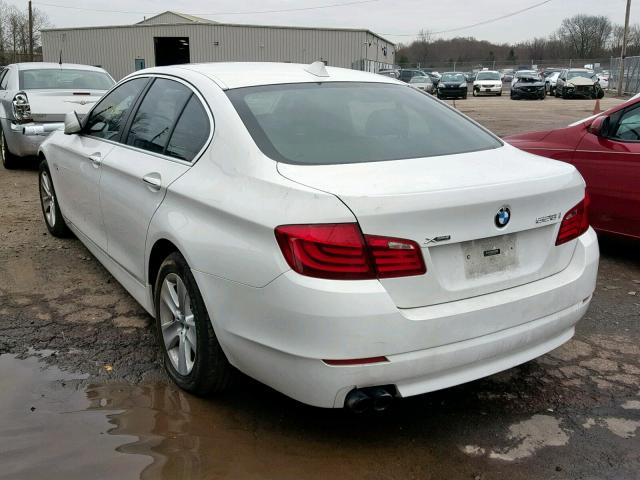 WBAXH5C54DD114669 - 2013 BMW 528 XI WHITE photo 3